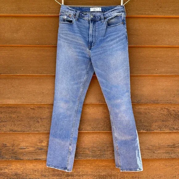 Abercrombie & Fitch The Skinny High Rise With Split Ankle Detail Jeans Size 29 - Picture 1 of 14